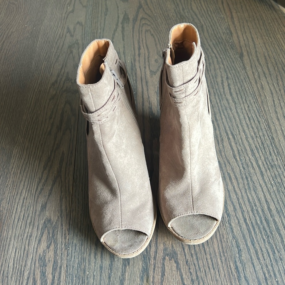 Qupid | Tassled Open-Toe Heeled Ankle Bootie